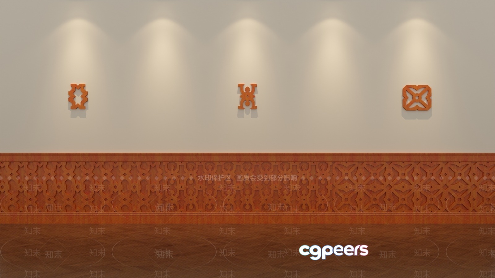 Wooden Decorative Wall Art 3D Model - 7843 - VRAY Render