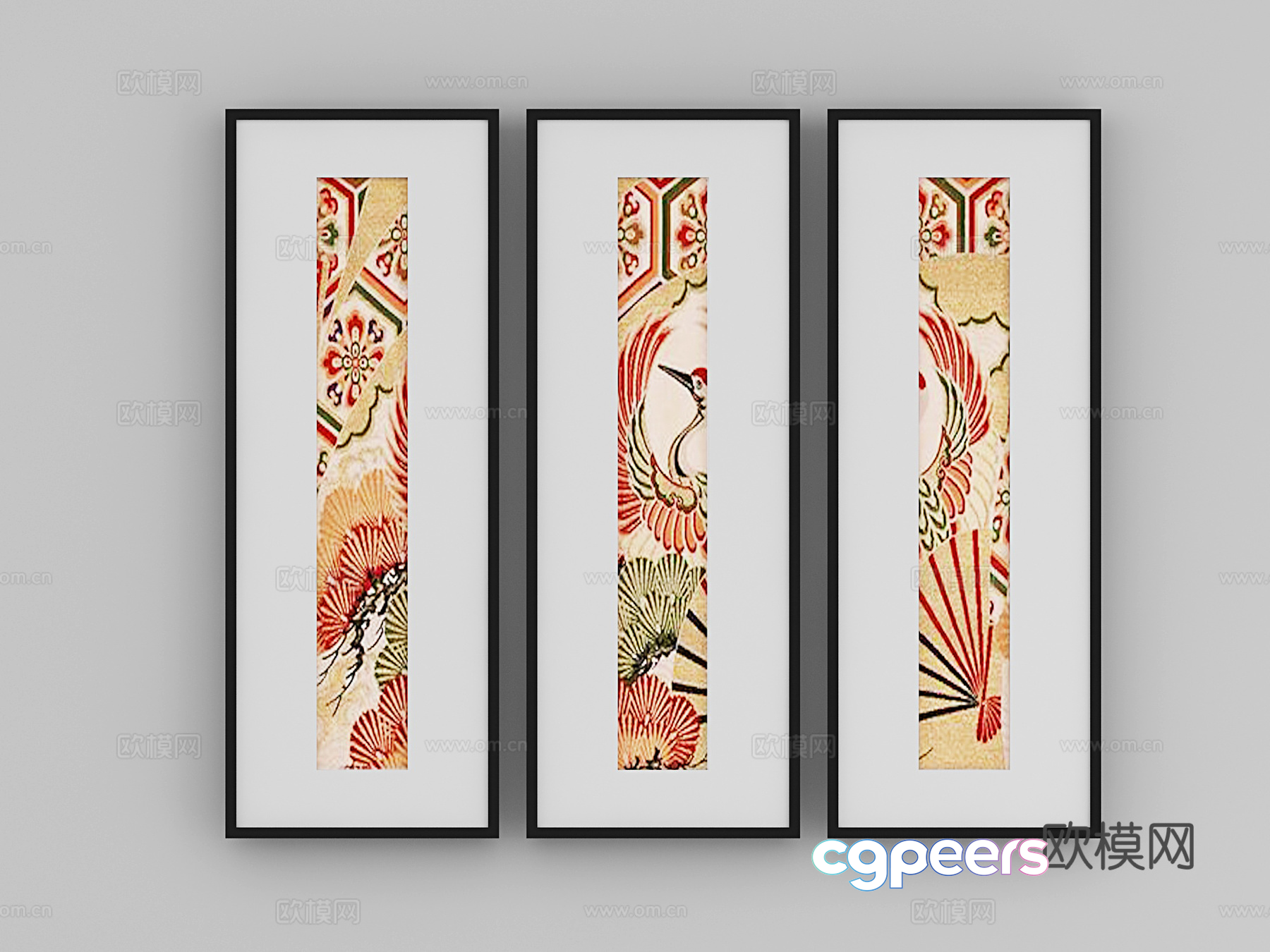 Traditional Japanese Artwork 3D Model - 11808 - VRAY Render