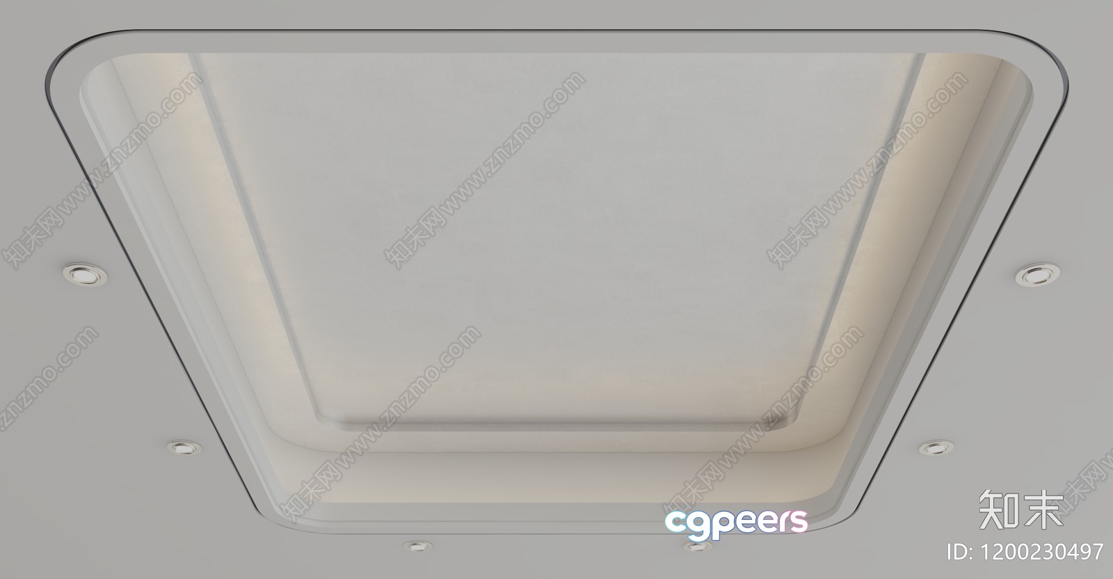 A Ceiling With Lights 3D Model - 11897 - VRAY Render A Ceiling With Lights 3D Model - 11897 - VRAY Render