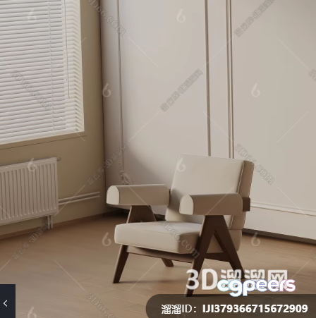 Cozy Modern Chair 3D Model - 17336 - VRAY Render