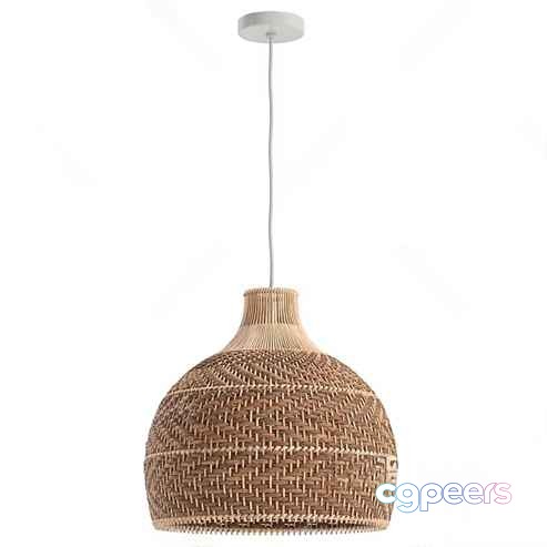 A Wicker Light Fixture 3D Model - 11307 - CORONA Render