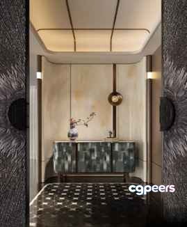 Modern Entryway Decor 3D Model - 788 - CORONA Render Modern Entryway Decor 3D Model - 788 - CORONA Render