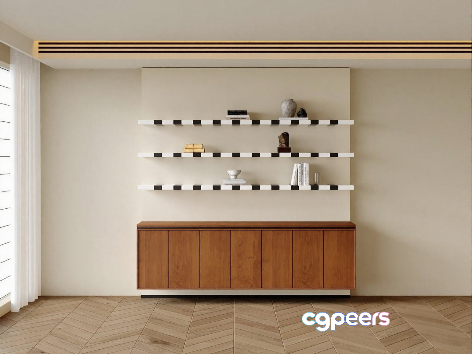 Modern Living Room 3D Model - 4811 - VRAY Render