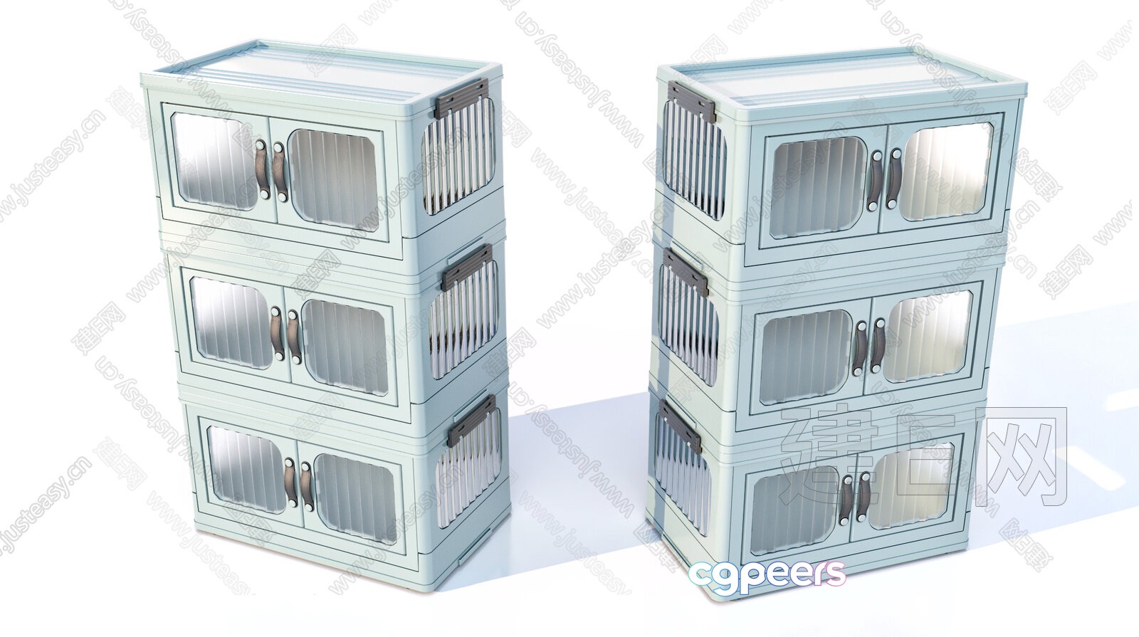 Stack Of Plastic Storage Bins 3D Model - 12207 - VRAY Render Stack Of Plastic Storage Bins 3D Model - 12207 - VRAY Render