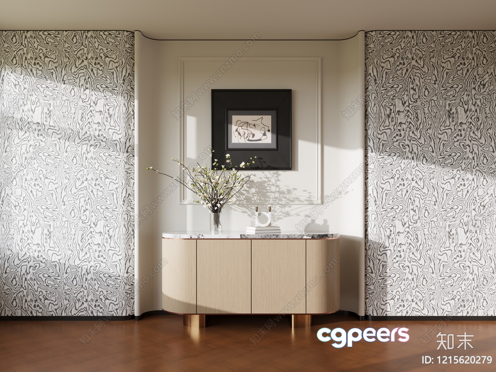 A Modern Sideboard 3D Model - 10185 - VRAY Render