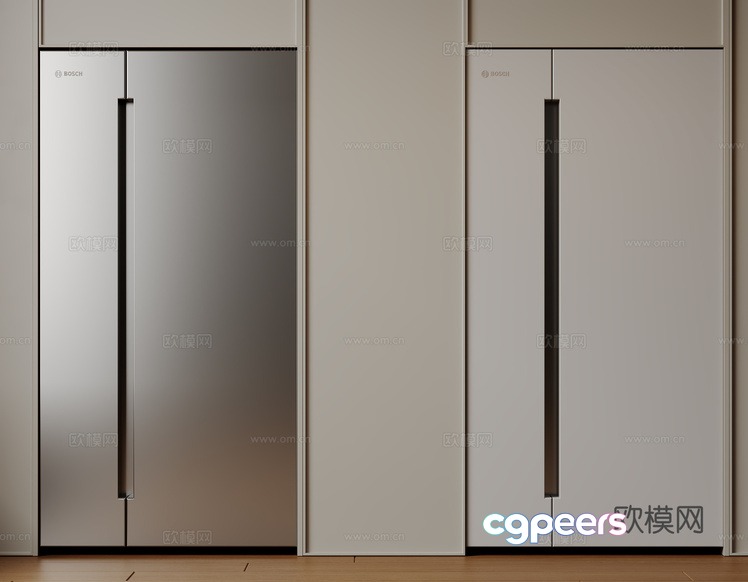 Modern Side-By-Side Refrigerator 3D Model - 5915 - CORONA Render Modern Side-By-Side Refrigerator 3D Model - 5915 - CORONA Render
