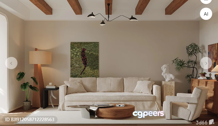 Modern Living Room 3D Model - 5538 - VRAY Render Modern Living Room 3D Model - 5538 - VRAY Render