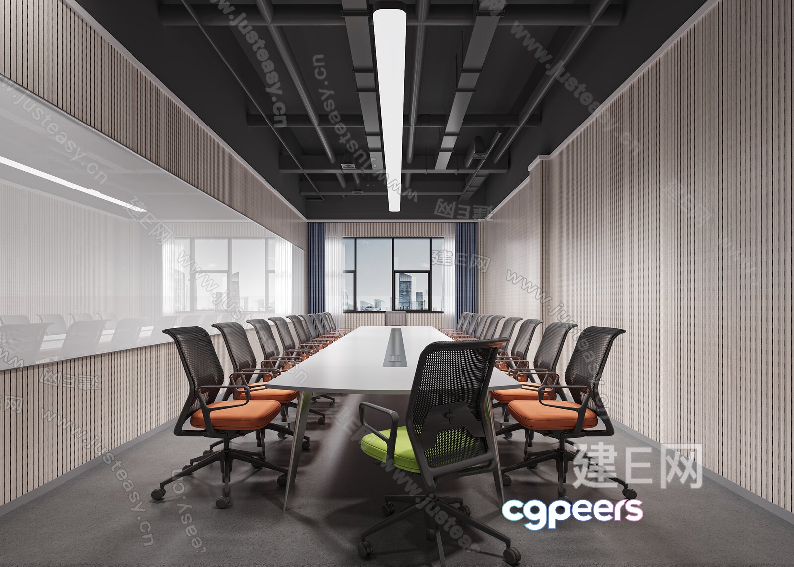 Modern Conference Room 3D Model - 3751 - VRAY Render