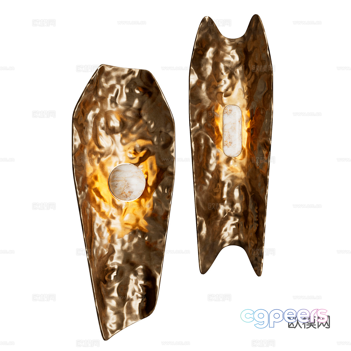 Gold And Silver Decorative Wall Sconces 3D Model - 22795 - VRAY Render