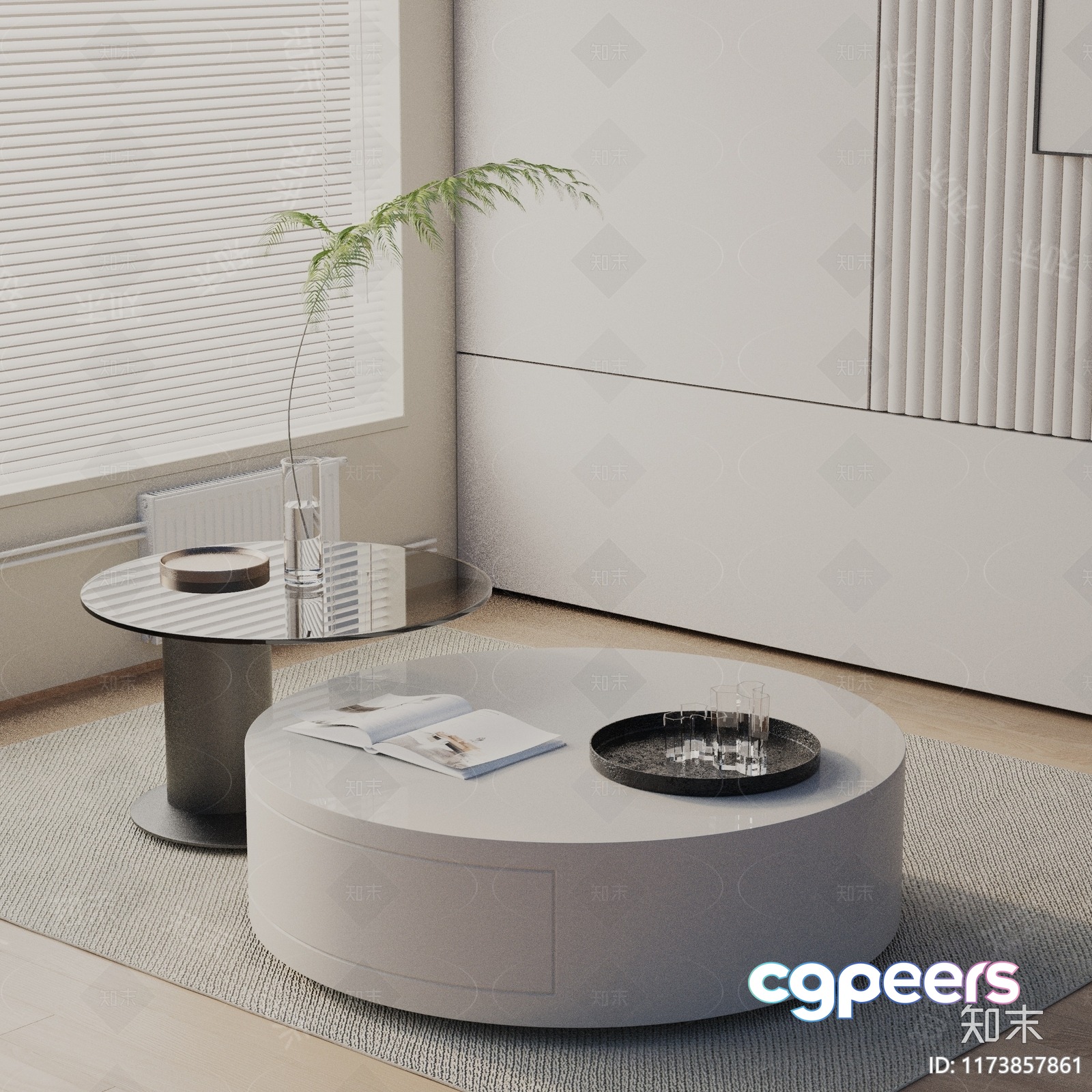 Minimalist Living Room 3D Model - 2301 - VRAY Render Minimalist Living Room 3D Model - 2301 - VRAY Render