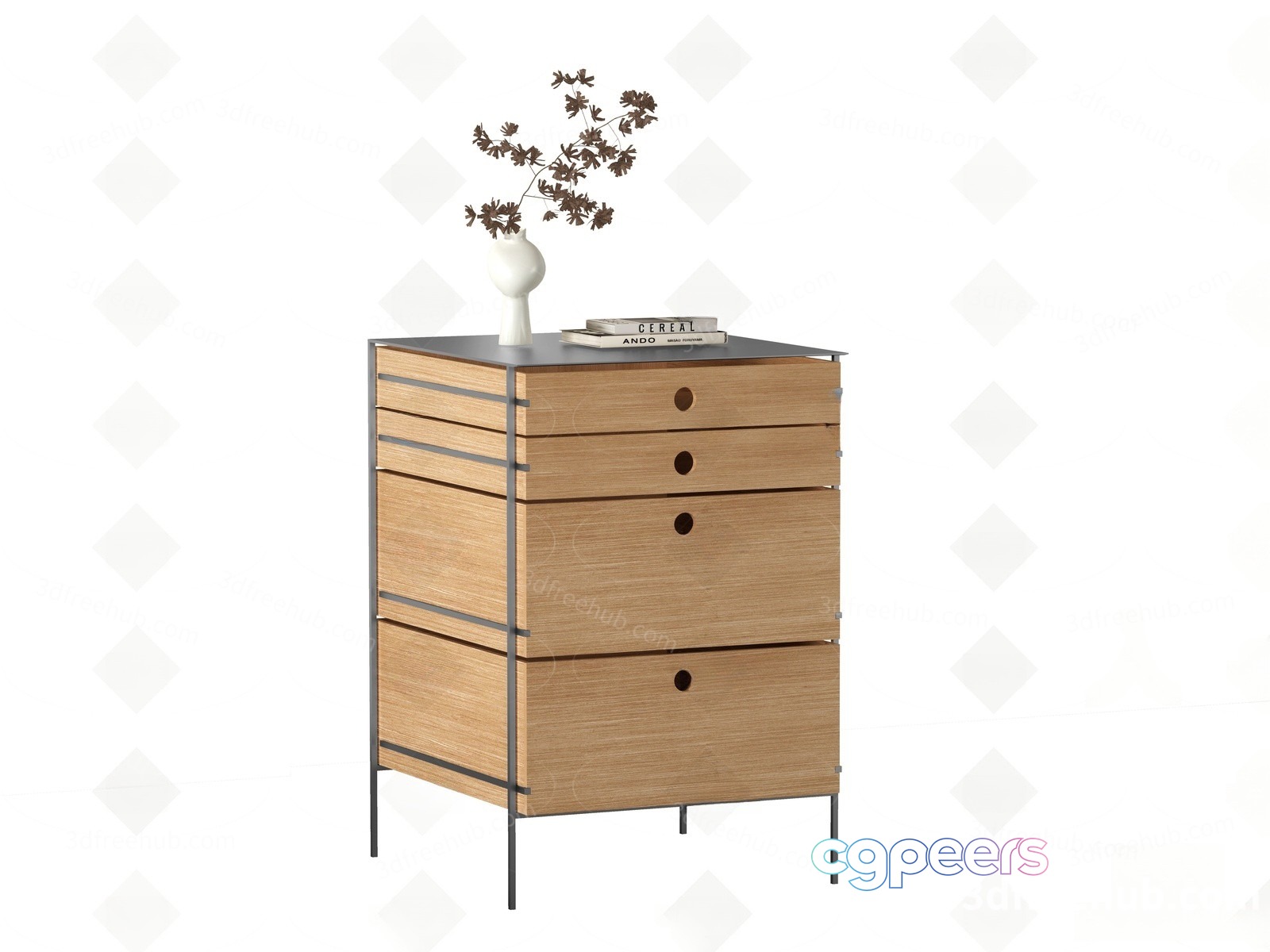 A Wooden Dresser 3D Model - 19396 - VRAY Render