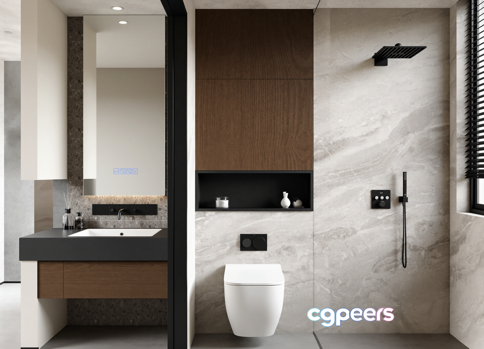 Modern Bathroom Design 3D Model - 16890 - VRAY Render