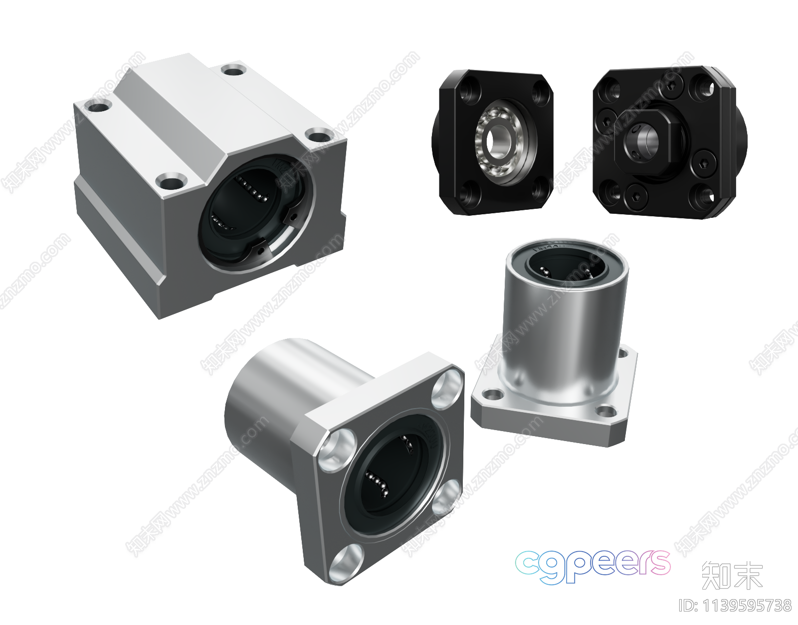 The Main Subject Is A Set Of Metal Parts 3D Model - 14015 - VRAY Render