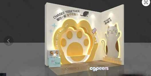 A Pop-Up Card With A Cat Design 3D Model - 1115 - VRAY Render A Pop-Up Card With A Cat Design 3D Model - 1115 - VRAY Render