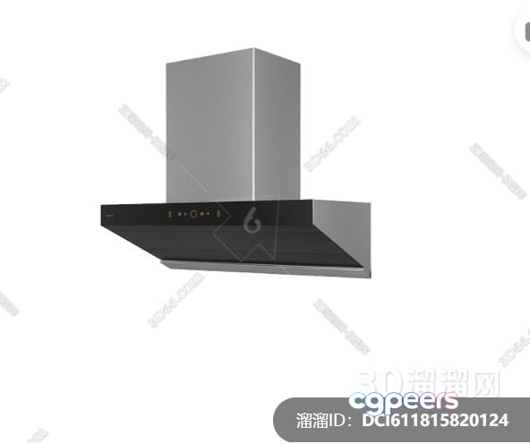 A Silver And Black Range Hood 3D Model - 5280 - VRAY Render A Silver And Black Range Hood 3D Model - 5280 - VRAY Render