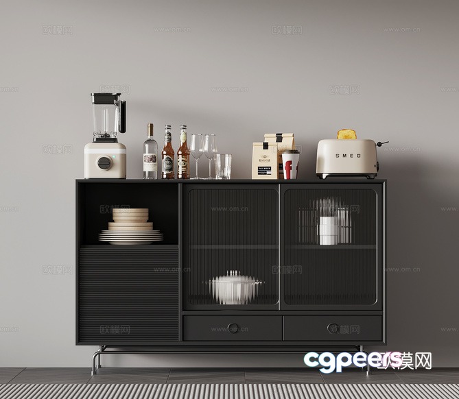 Modern Sideboard Furniture 3D Model - 10527 - VRAY Render