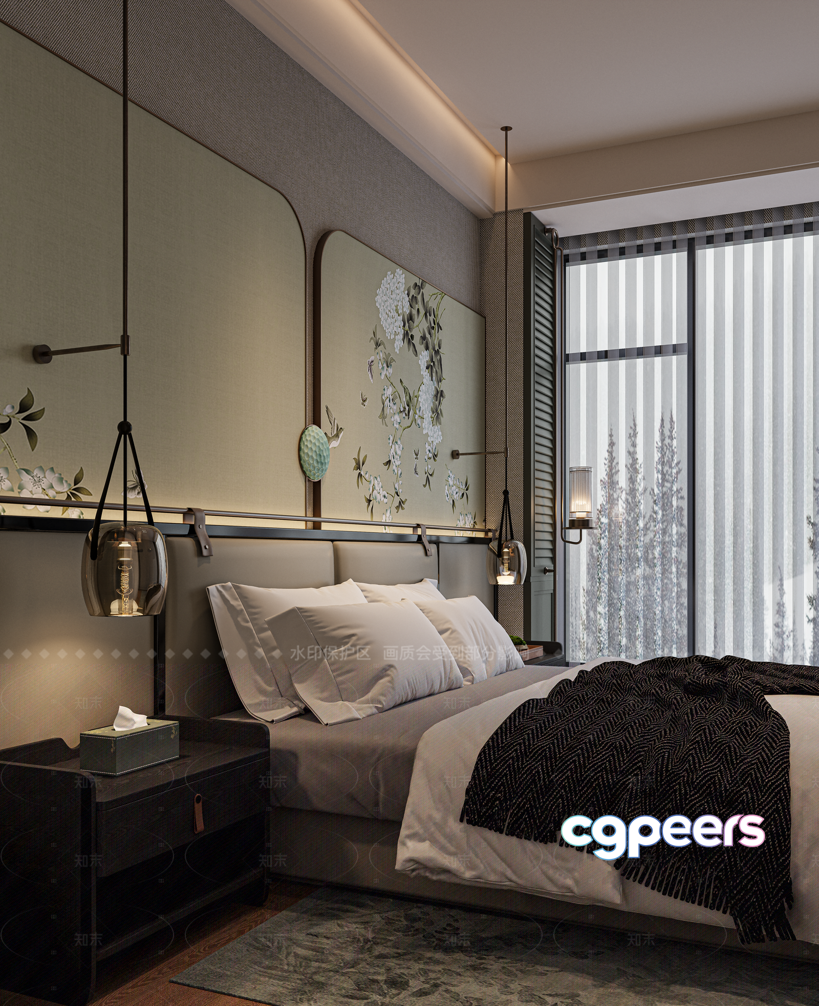 Cozy Bedroom 3D Model - 6559 - VRAY Render