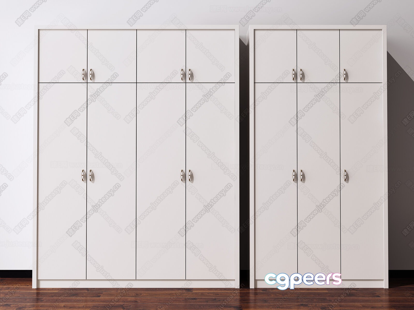 White Lockers 3D Model - 19747 - VRAY Render