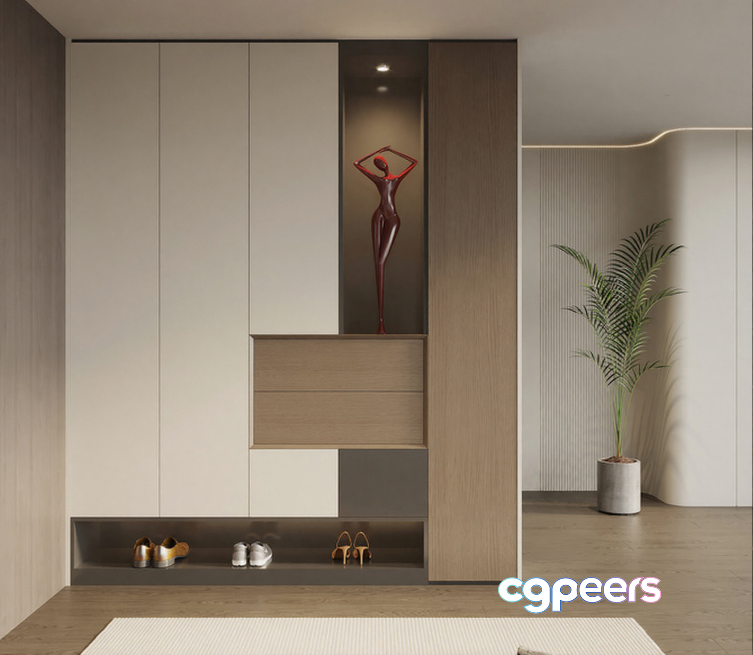 Modern Minimalist Interior Design 3D Model - 21035 - VRAY Render