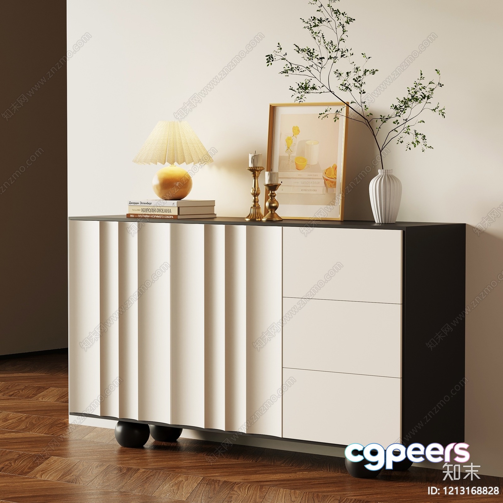 Modern Dresser 3D Model - 6407 - VRAY Render