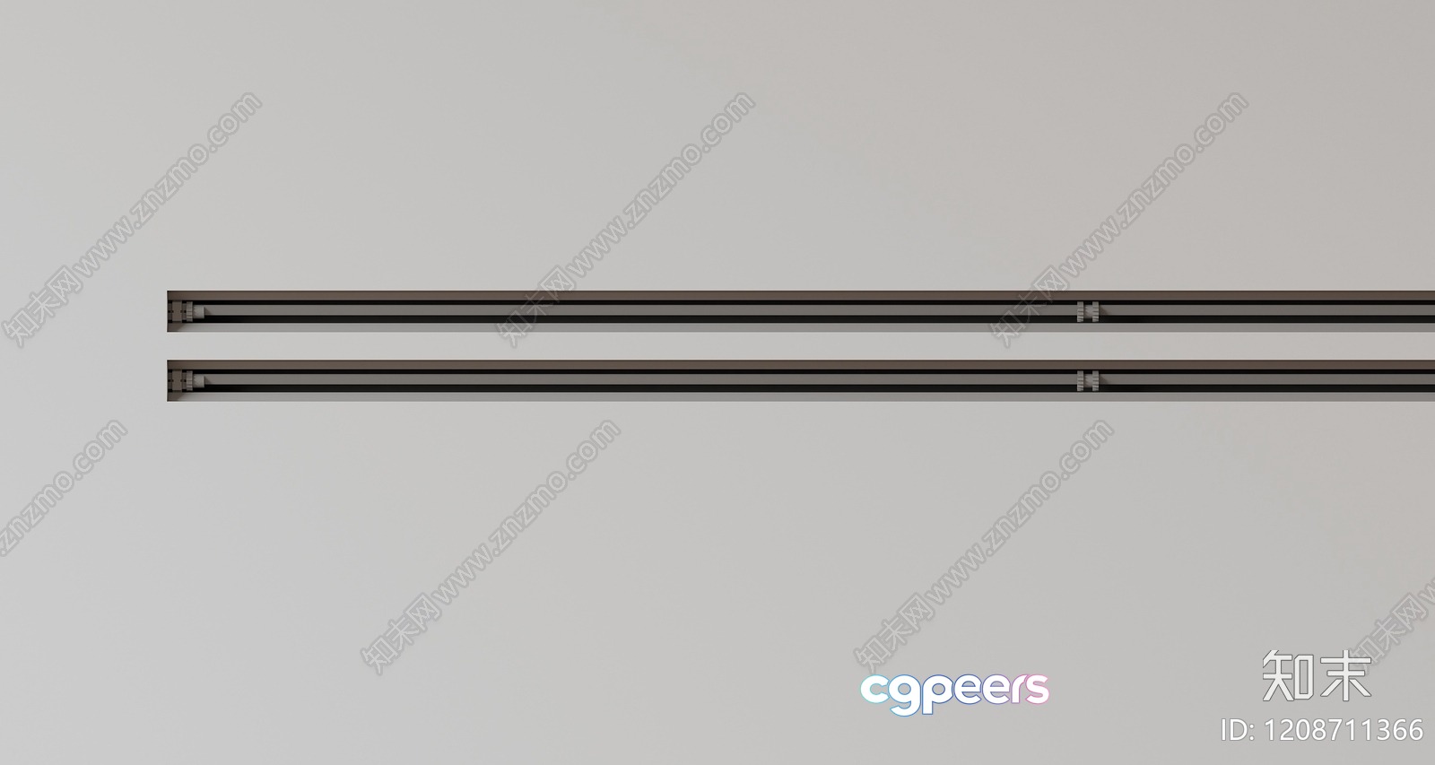 A Pair Of Black Metal Bars 3D Model - 7349 - VRAY Render A Pair Of Black Metal Bars 3D Model - 7349 - VRAY Render