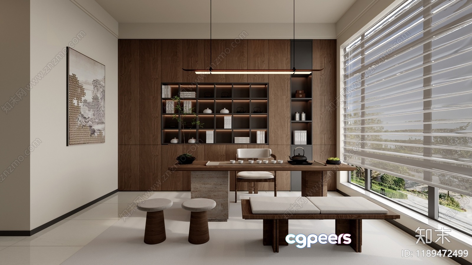 Modern Office Space 3D Model - 18266 - VRAY Render