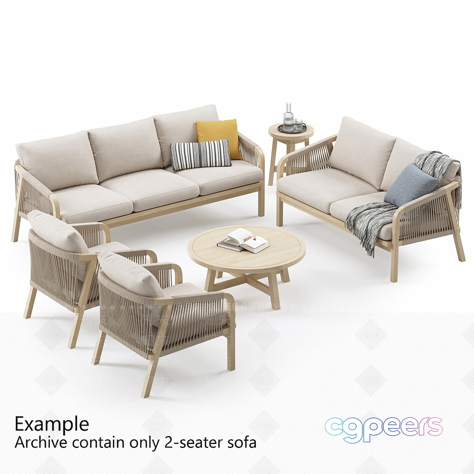 Cozy Living Room 3D Model - 10007 - VRAY Render