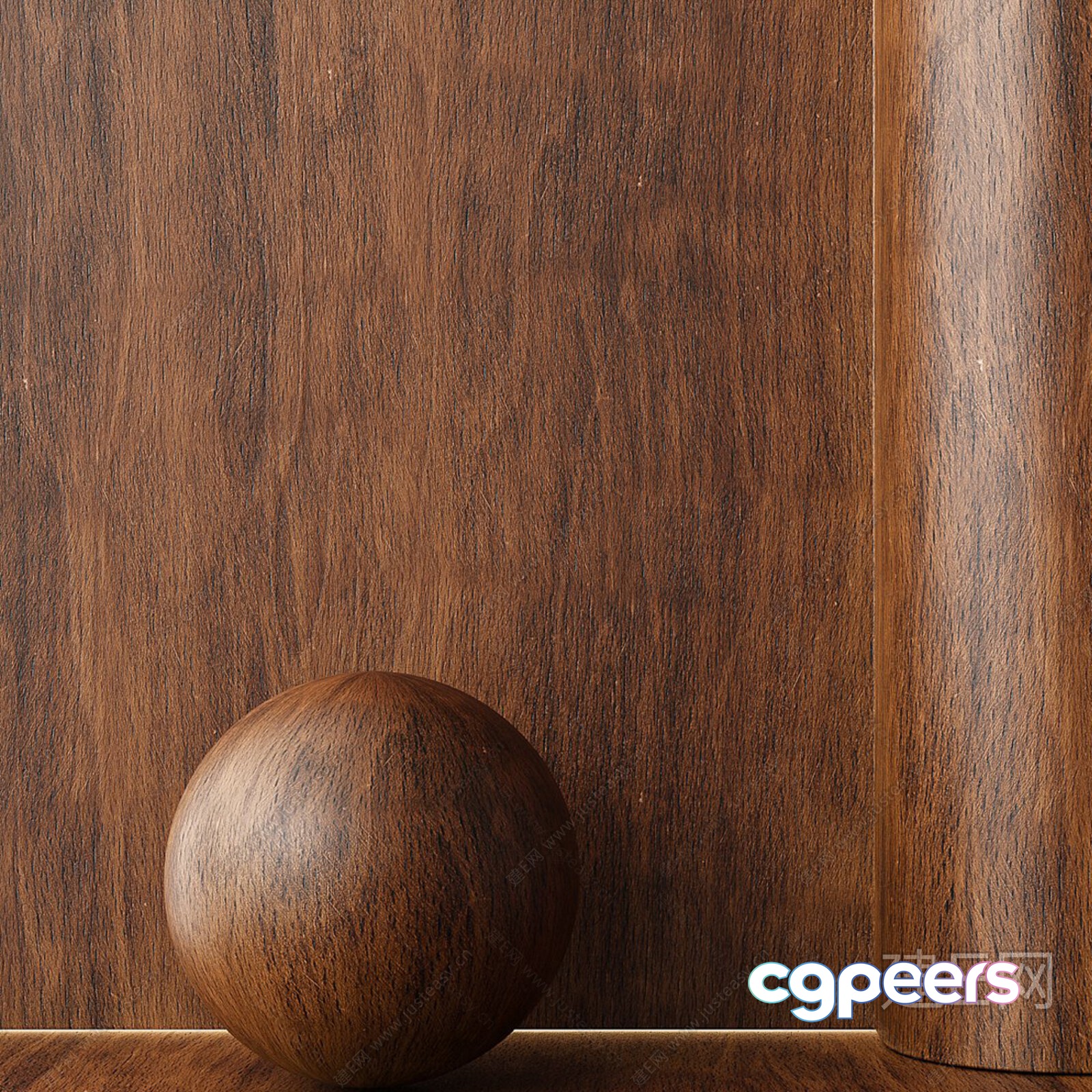 A Wooden Ball On A Wooden Surface 3D Model - 14828 - CORONA Render