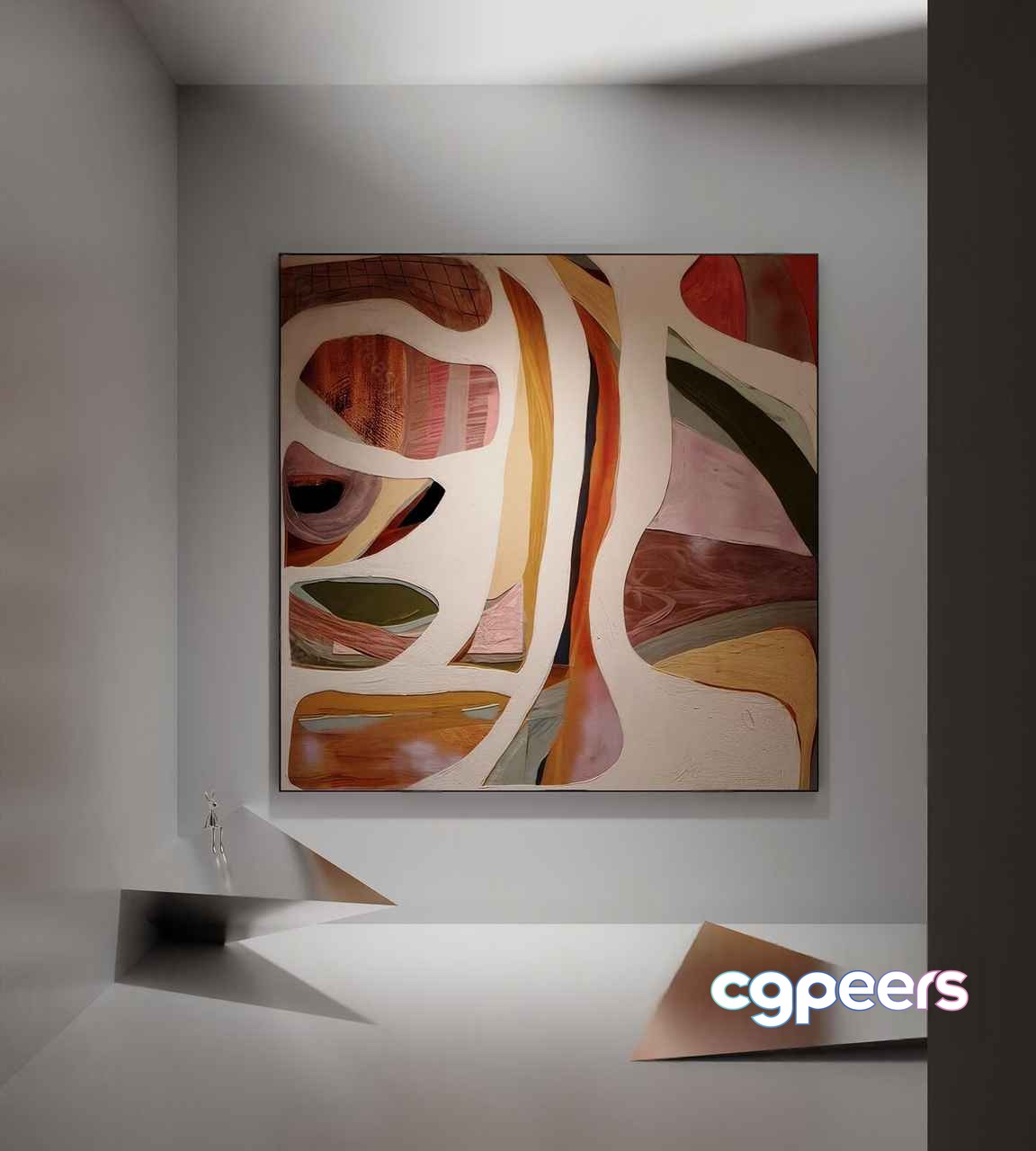Large Abstract Art Piece 3D Model - 12859 - CORONA Render Large Abstract Art Piece 3D Model - 12859 - CORONA Render