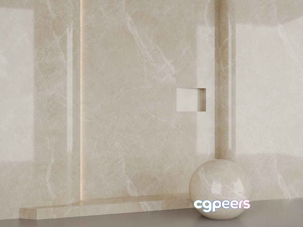 Modern Beige Wall 3D Model - 6273 - CORONA Render Modern Beige Wall 3D Model - 6273 - CORONA Render
