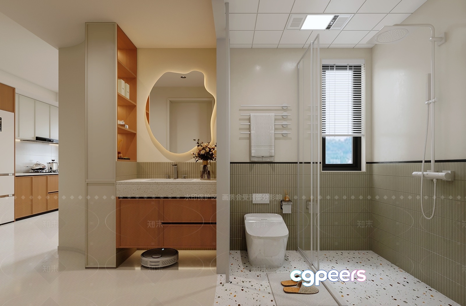 Modern Bathroom 3D Model - 5022 - CORONA Render Modern Bathroom 3D Model - 5022 - CORONA Render