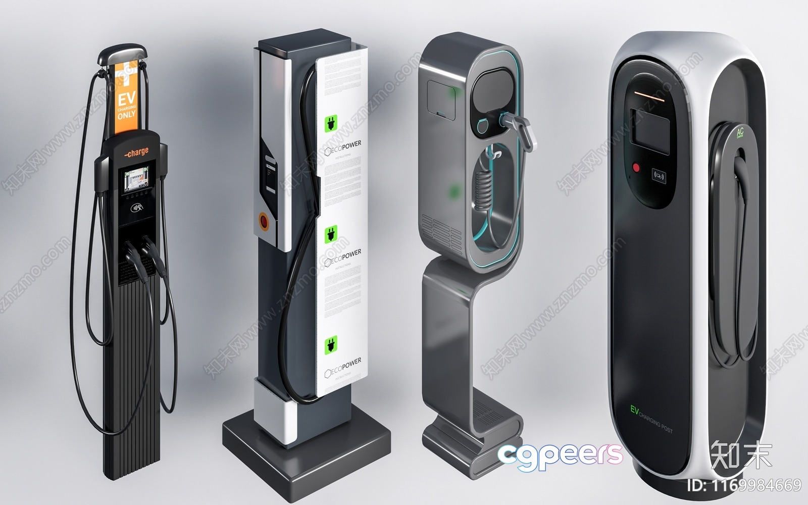 Electric Vehicle Charging Stations 3D Model - 5560 - CORONA Render Electric Vehicle Charging Stations 3D Model - 5560 - CORONA Render