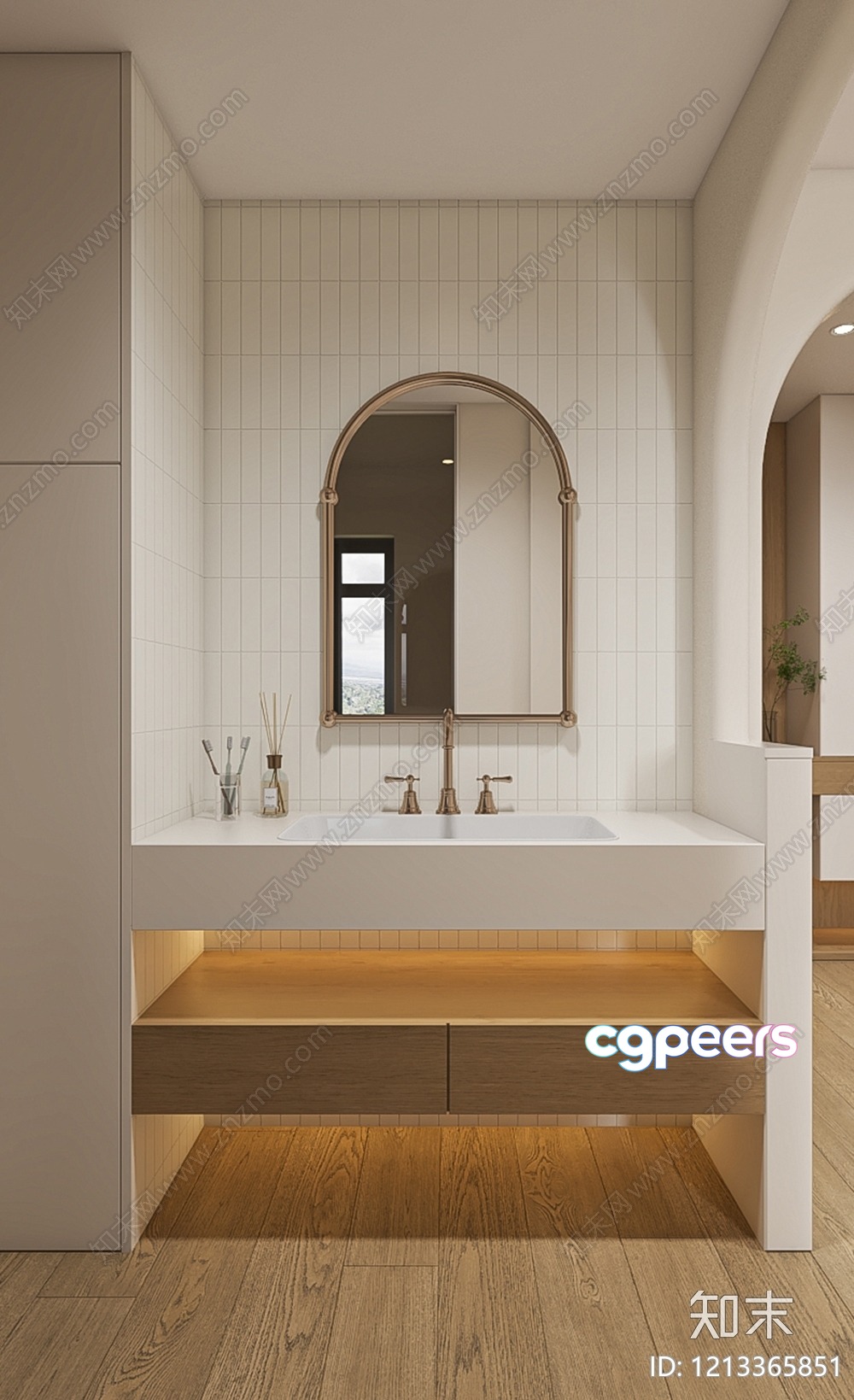 Modern Bathroom Vanity 3D Model - 11398 - VRAY Render Modern Bathroom Vanity 3D Model - 11398 - VRAY Render