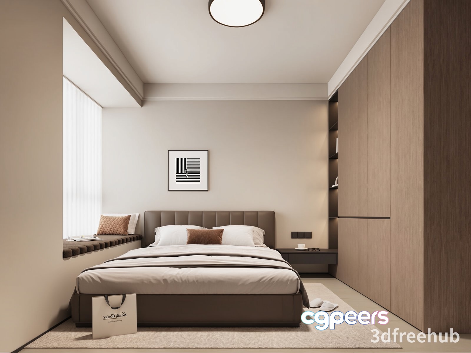 Cozy Bedroom 3D Model - 20476 - VRAY Render