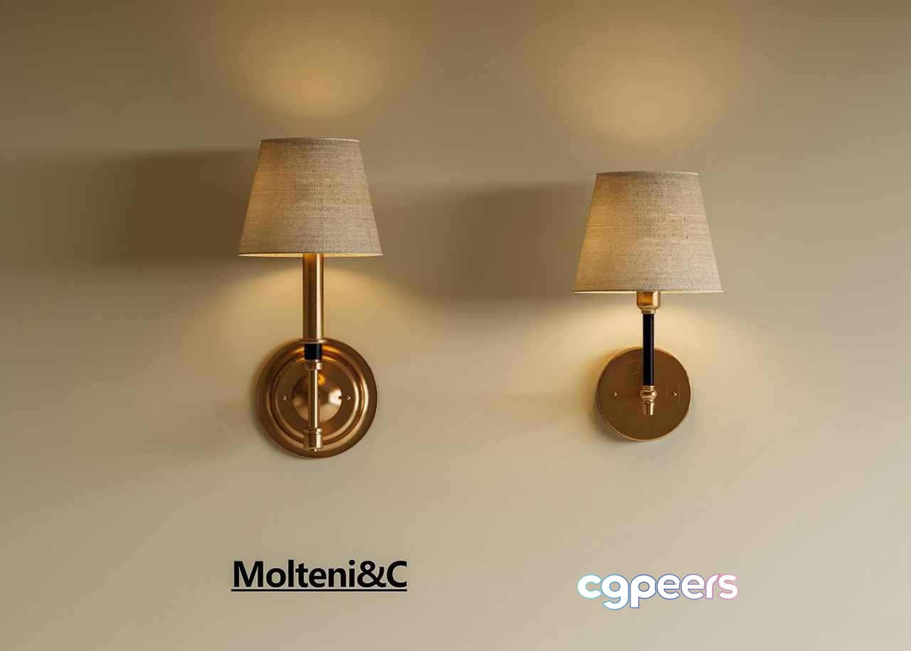 Gold Light Fixtures 3D Model - 6966 - CORONA Render