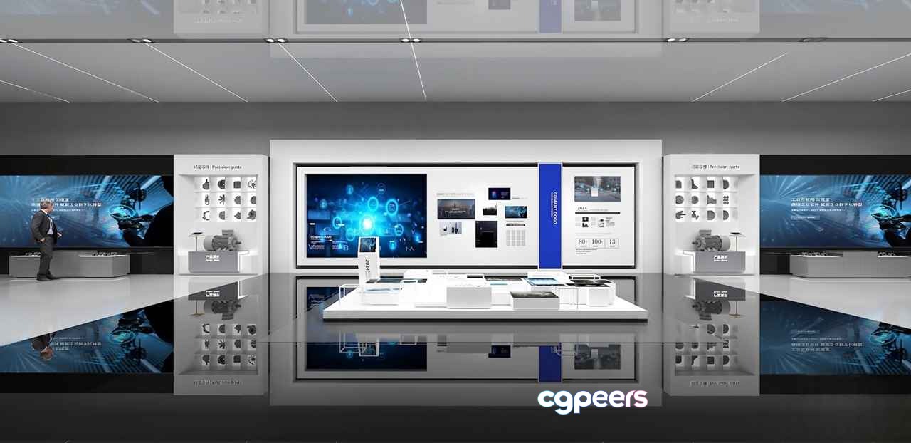 Modern Electronic Display 3D Model - 13720 - VRAY Render