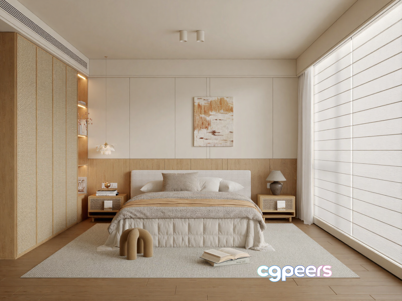 Cozy Modern Bedroom 3D Model - 7049 - VRAY Render Cozy Modern Bedroom 3D Model - 7049 - VRAY Render