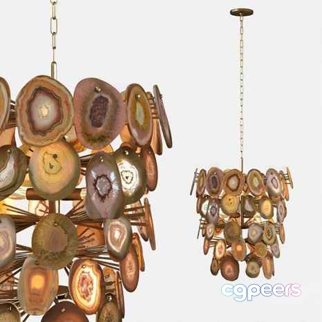 Gold Chandelier 3D Model - 7067 - VRAY Render Gold Chandelier 3D Model - 7067 - VRAY Render