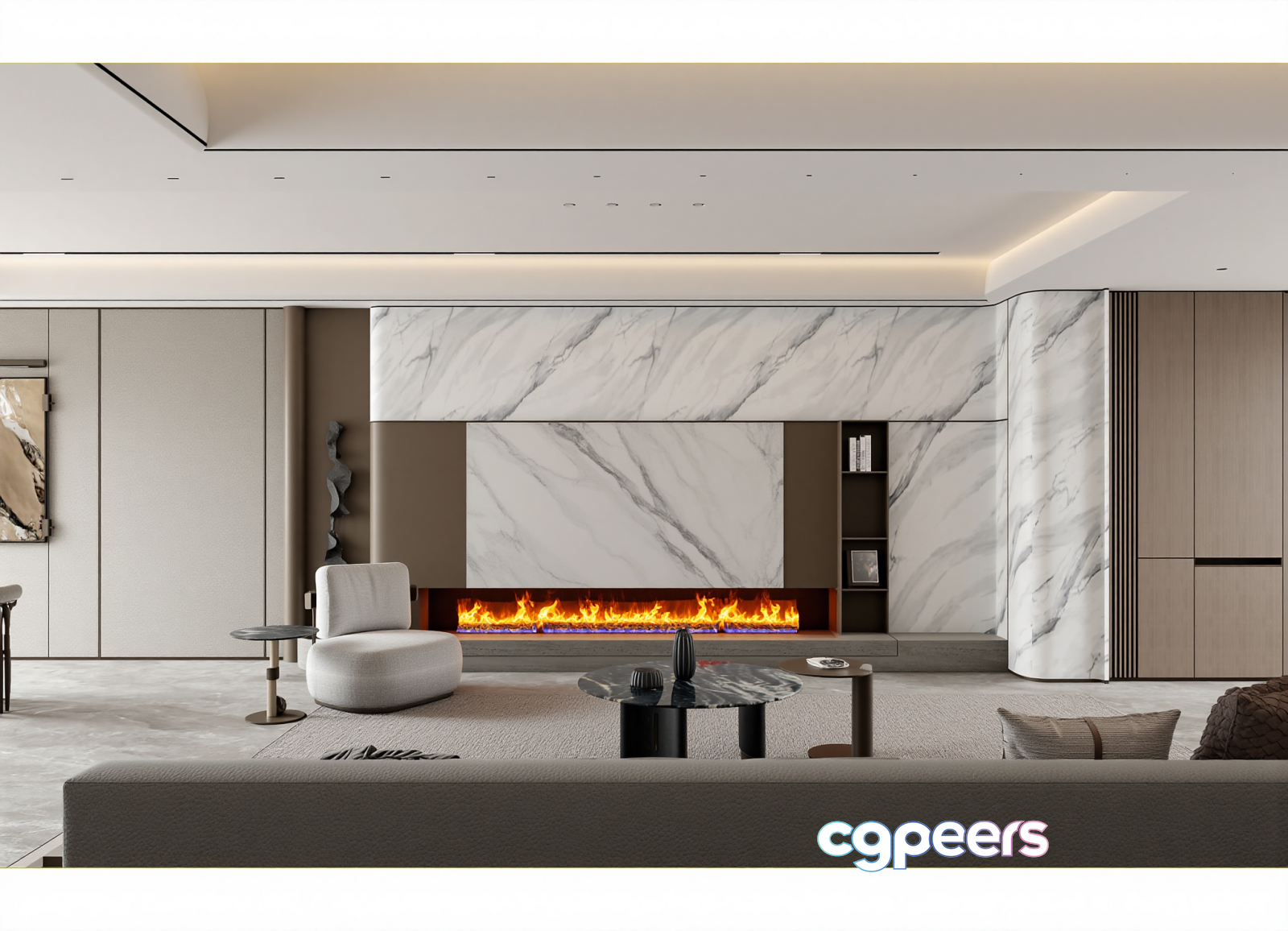 Modern Living Room 3D Model - 22091 - VRAY Render Modern Living Room 3D Model - 22091 - VRAY Render