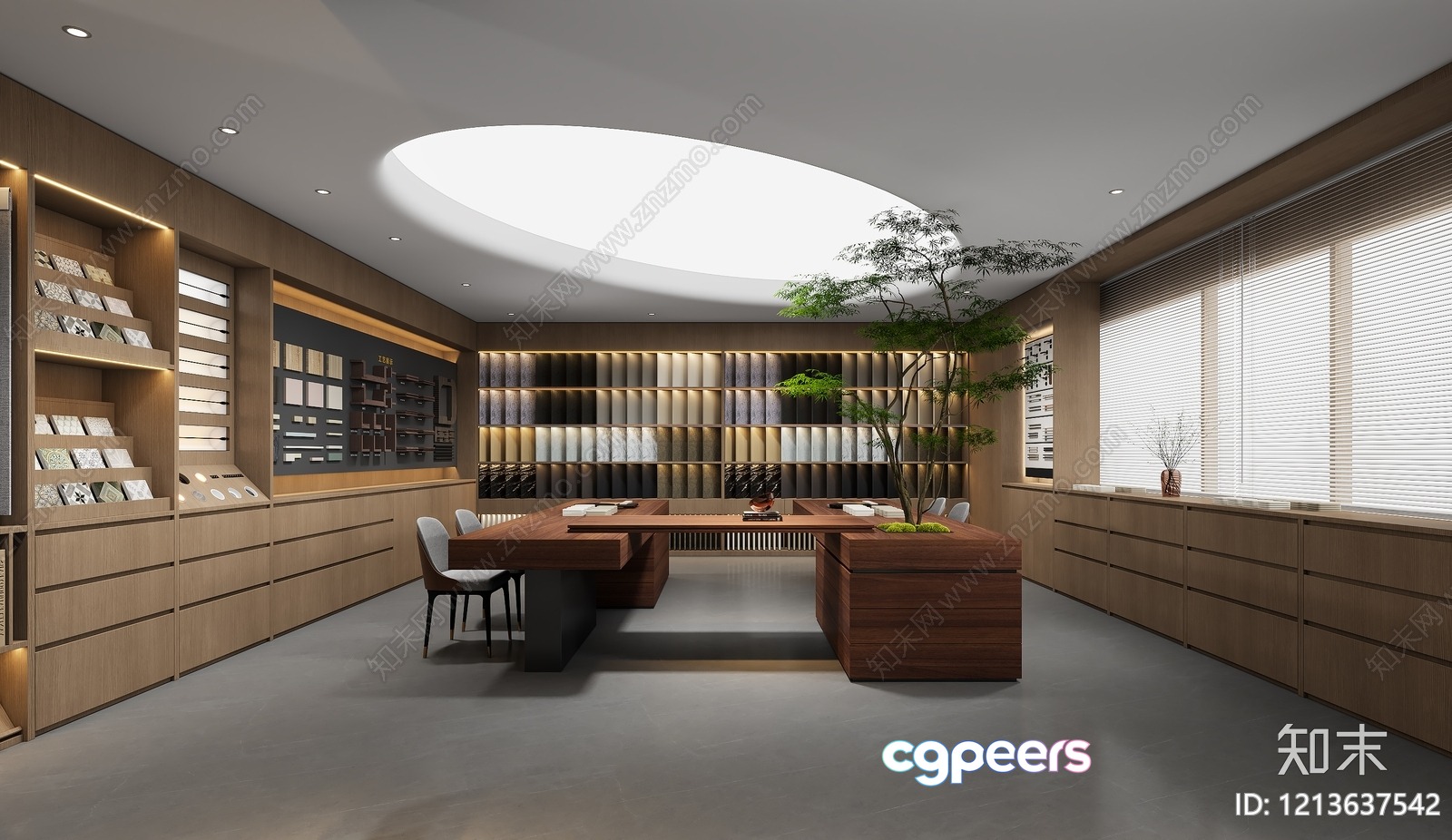 Modern Office Space 3D Model - 7173 - VRAY Render