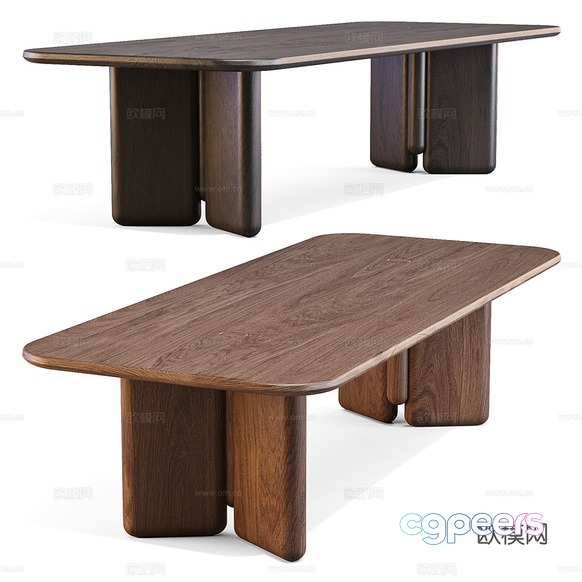 A Wooden Table With A Minimalist Design 3D Model - 3509 - VRAY Render A Wooden Table With A Minimalist Design 3D Model - 3509 - VRAY Render