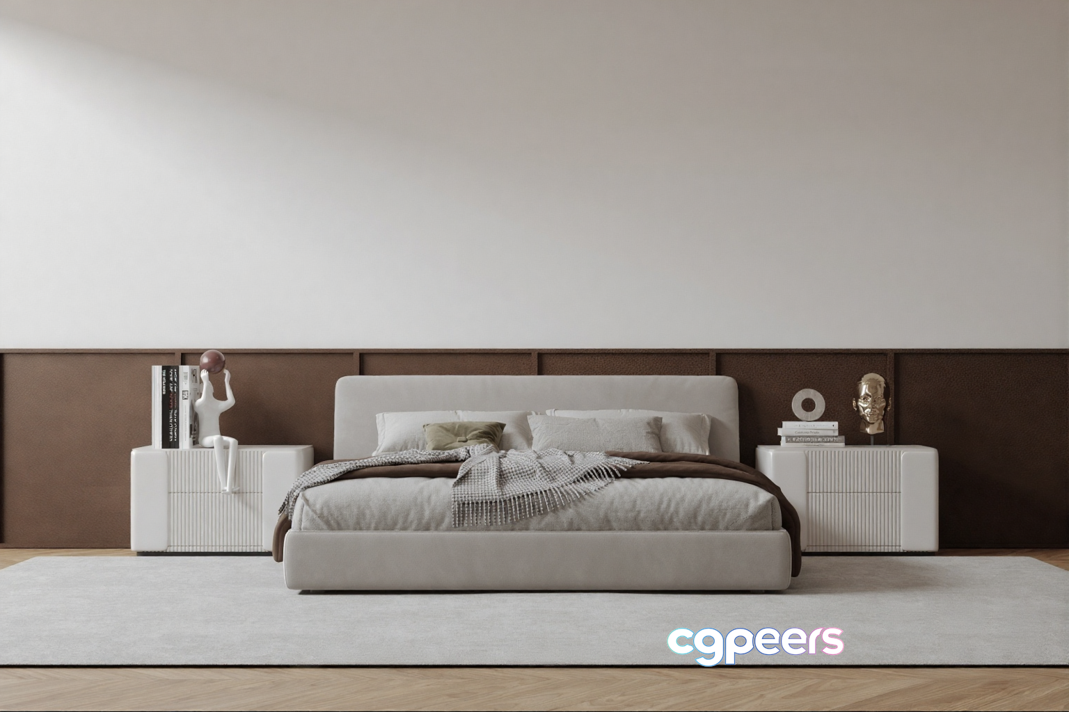 Modern Minimalist Bedroom 3D Model - 3336 - CORONA Render