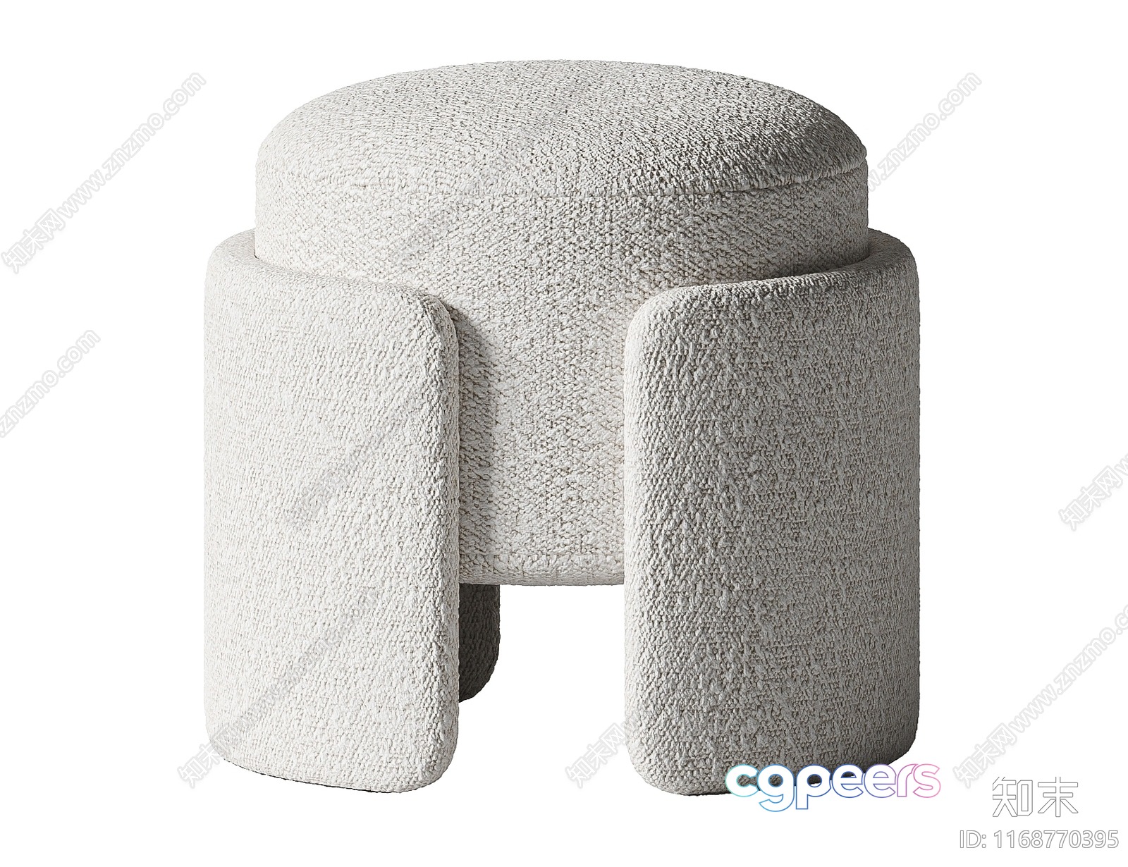 Modern White Upholstered Chair 3D Model - 2297 - VRAY Render Modern White Upholstered Chair 3D Model - 2297 - VRAY Render