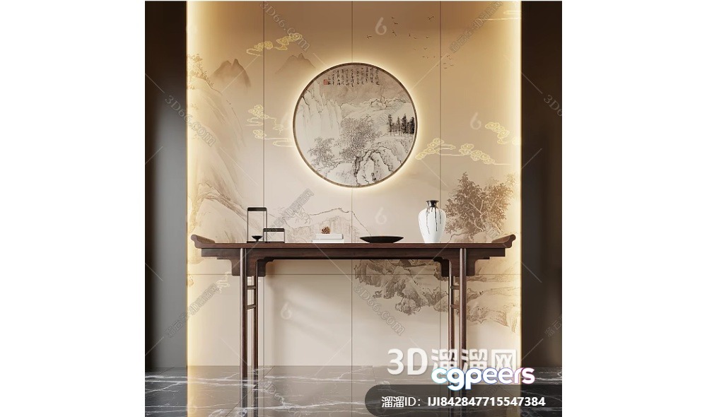 Modern Asian Interior 3D Model - 2542 - VRAY Render