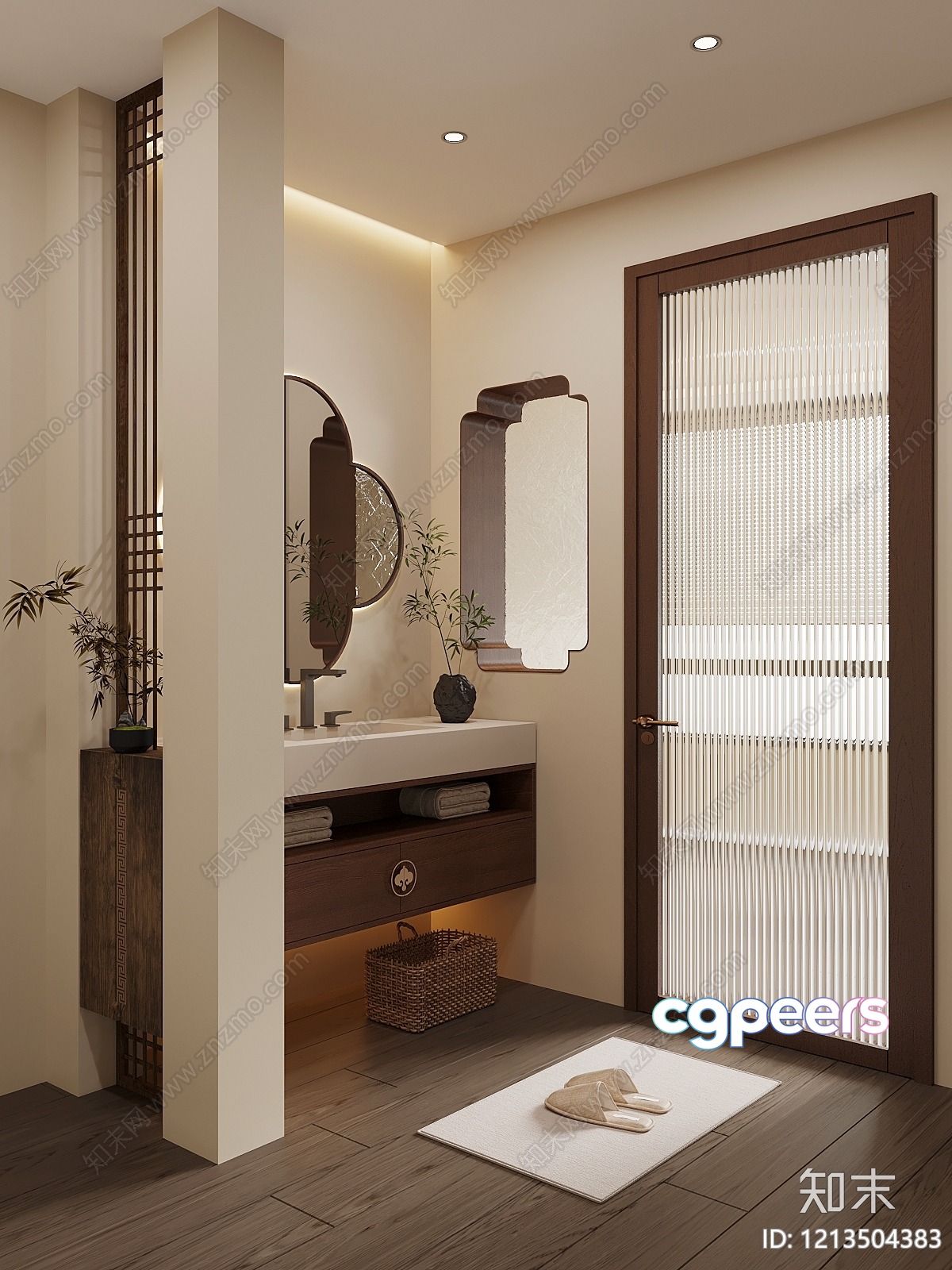 Modern Bathroom Vanity 3D Model - 11047 - VRAY Render Modern Bathroom Vanity 3D Model - 11047 - VRAY Render