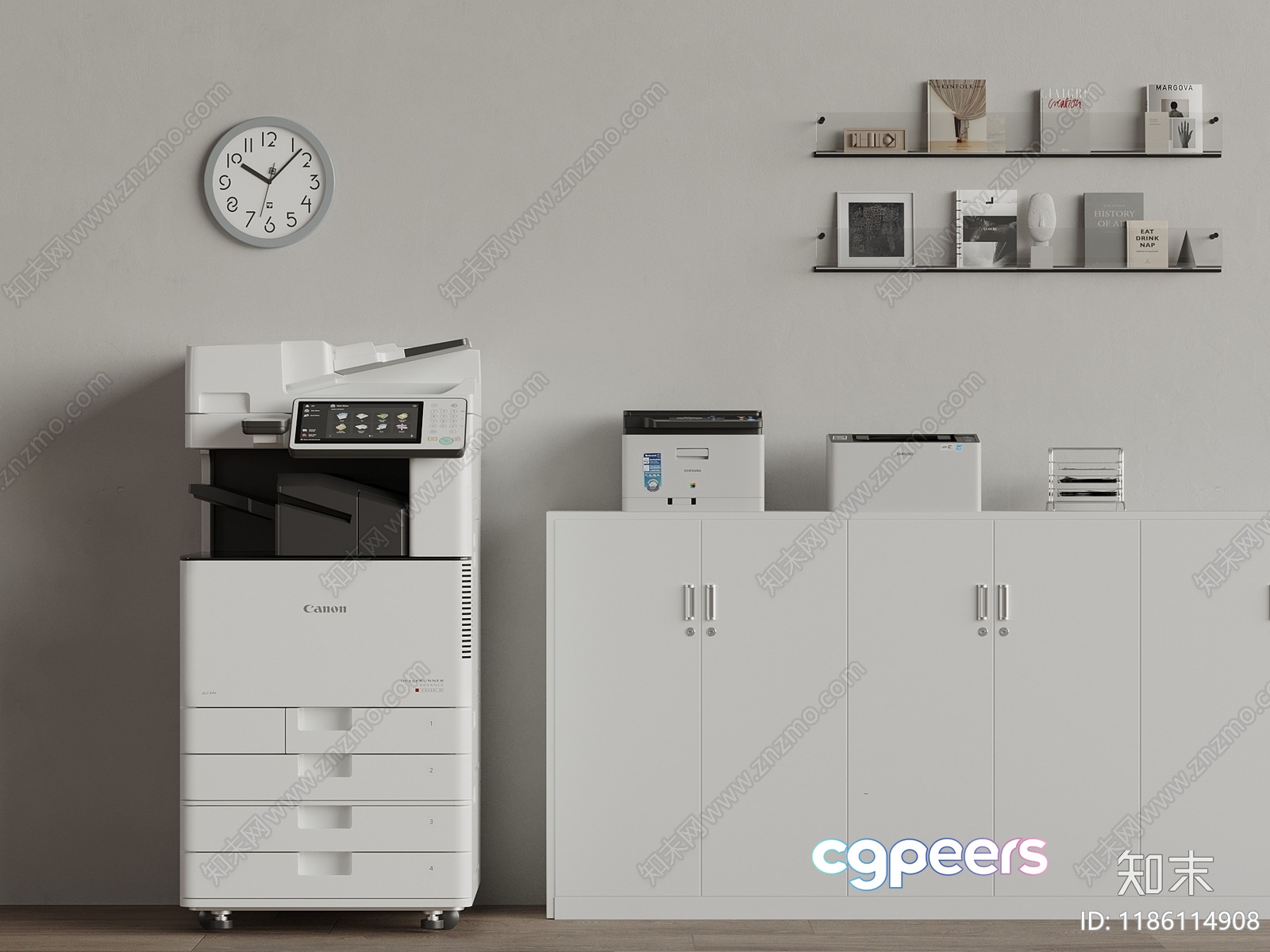 A Canon Copier 3D Model - 1798 - VRAY Render
