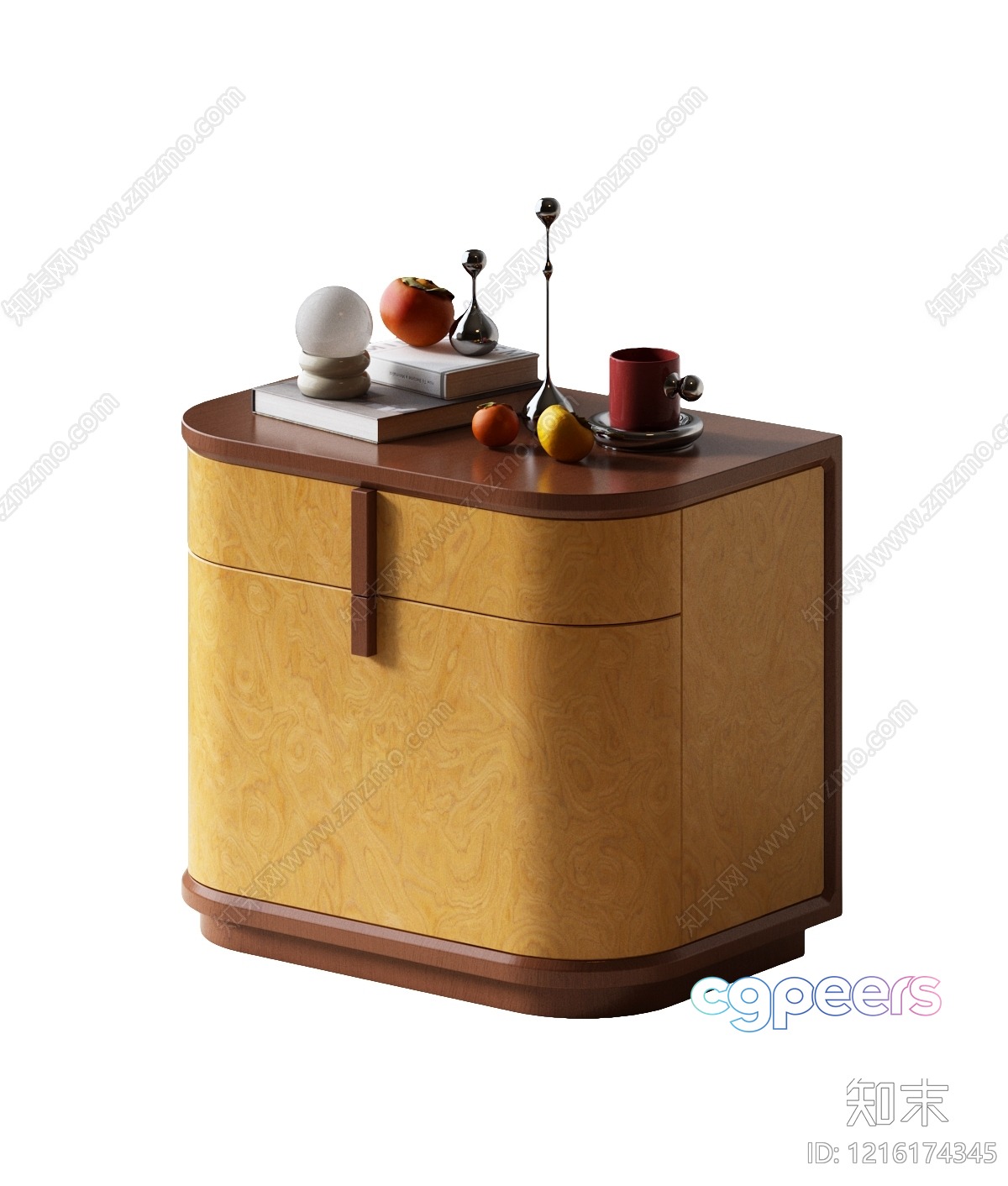 A Wooden Nightstand 3D Model - 15023 - VRAY Render A Wooden Nightstand 3D Model - 15023 - VRAY Render
