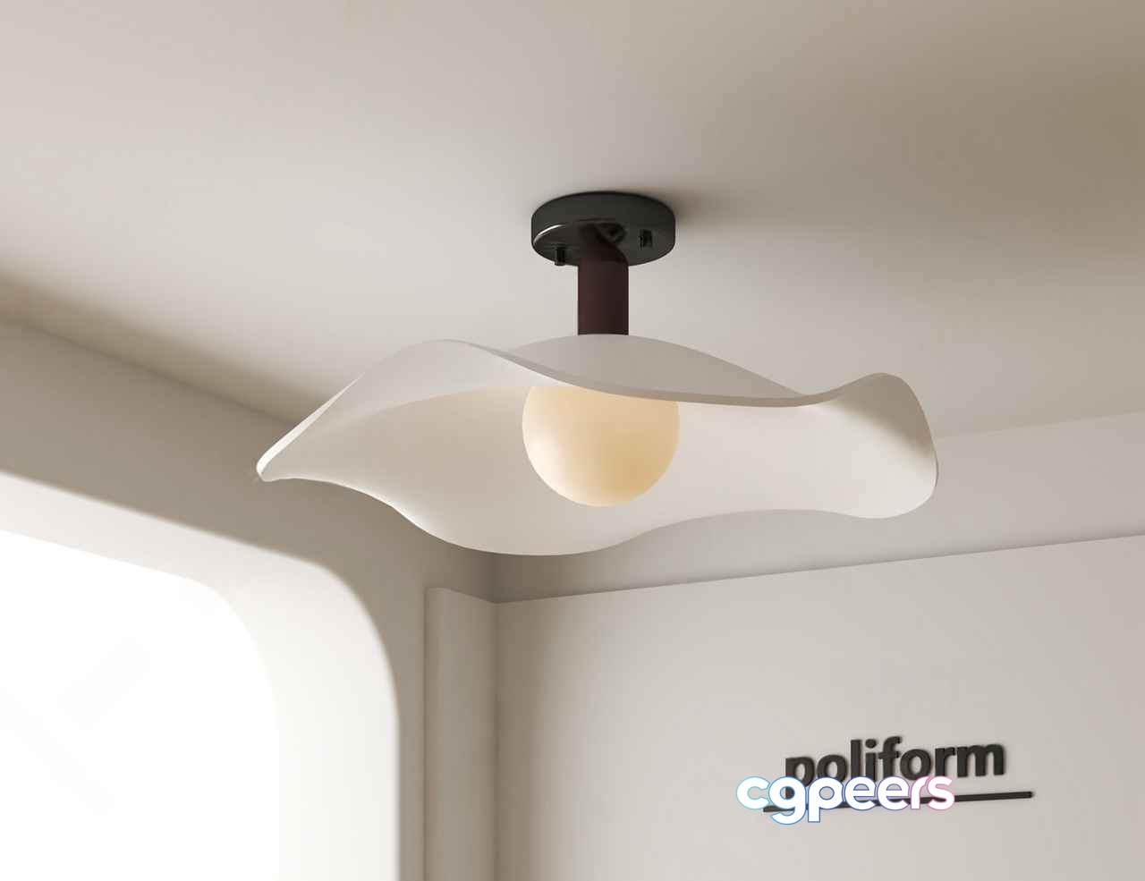 A White Light Fixture 3D Model - 20686 - VRAY Render