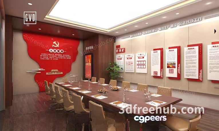 Conference Room 3D Model - 18925 - VRAY Render