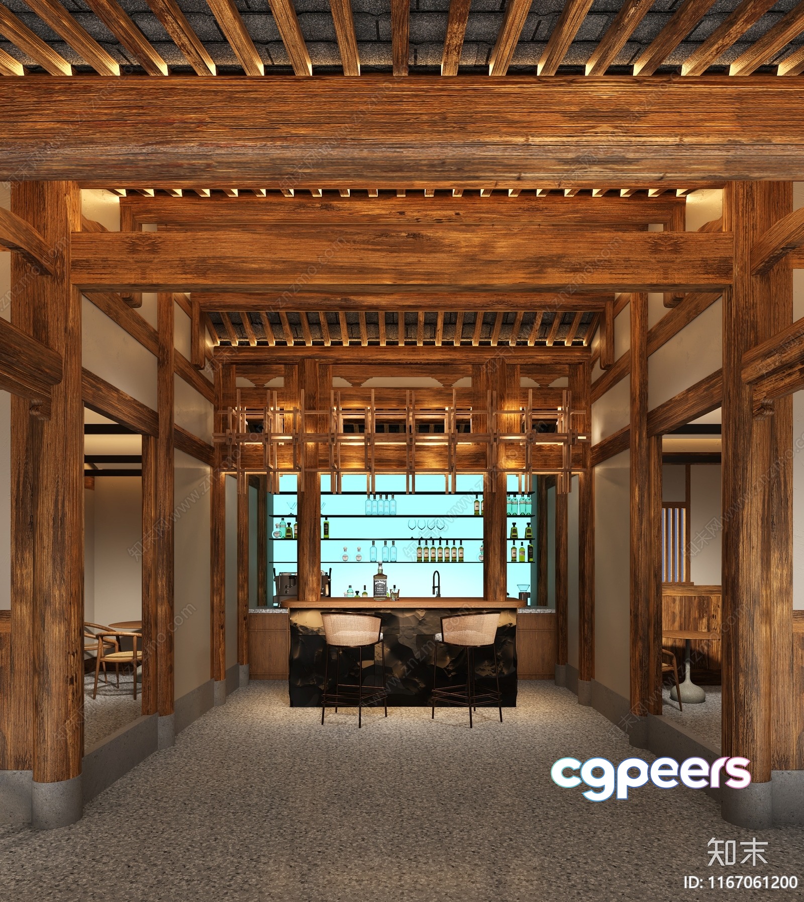 Traditional Japanese Bar 3D Model - 9478 - VRAY Render